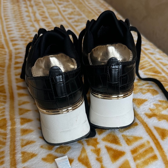Aldo Khloe Black and Gold Women's Sneakers - Picture 3 of 5